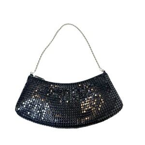 Vintage Y2K Mini Metal Mesh Black Shoulder Bag